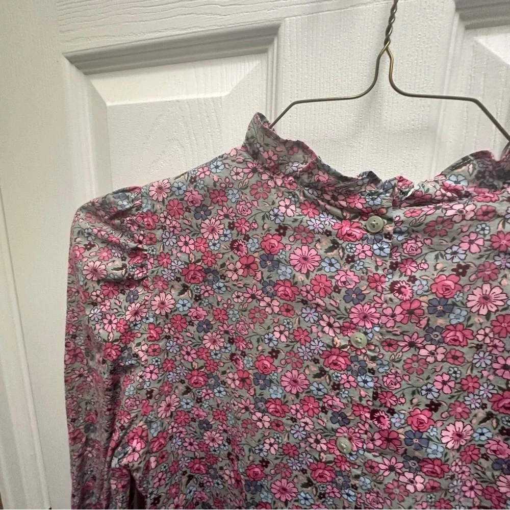 Janie and Jack Pink Floral Long Sleeve Dress